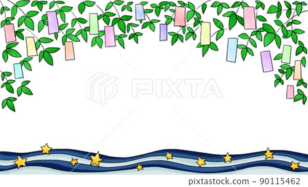 Bamboo leaves and Milky Way wallpaper (16: 9) Bamboo leaves and Milky Way wallpaper (16: 9) 90115462
