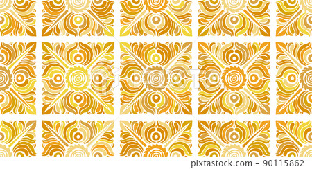 Geometric floral ornament, seamless pattern. Ethnic Background for your design 90115862