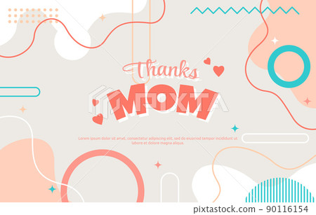 Thanks Mom Mother Day Gift Card Memphis Abstract Style 90116154