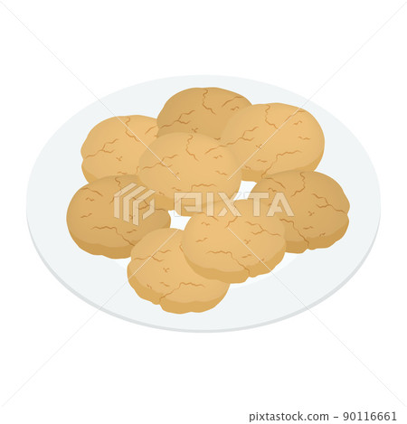 Illustration of Italian sweets Amaretti Illustration of Italian sweets Amaretti 90116661