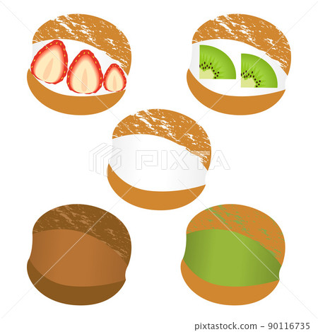 Maritozzo illustration set - Stock Illustration [90116735] - PIXTA