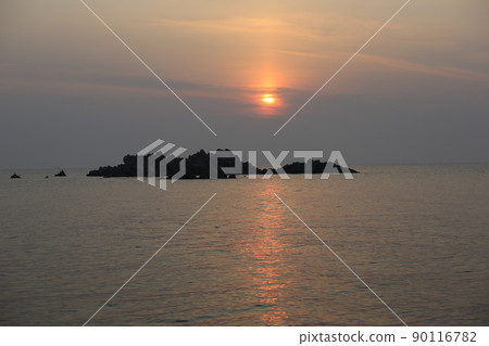 Gyeongju City. National Park. King Munmu's Tomb. Sunrise. Beach 90116782