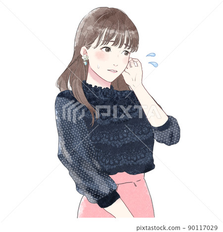 Woman in trouble Upper body 90117029