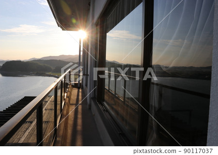 Overlooking Yuya Bay from the inn, Yuya Bay Onsen, Yokikan, Yamaguchi Prefecture, Nagato City 90117037