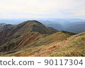 Mt. Sannomine seen from the summit of Mt. Bessan, Mt. Haku 90117304