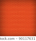 Concept color brick wall text place, brickwork message background area, stonewall flat vector illustration, minimal design template and layout 90117631