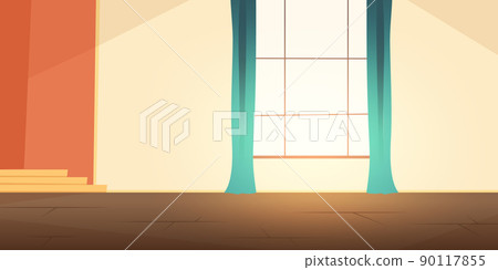 Empty living room, bedroom or hall with big window Empty living room, bedroom or hall with big window 90117855