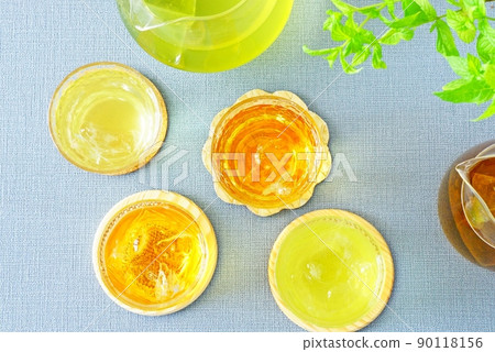 夏季冷茶鳥瞰圖（排水烤茶和排水煎茶） 90118156