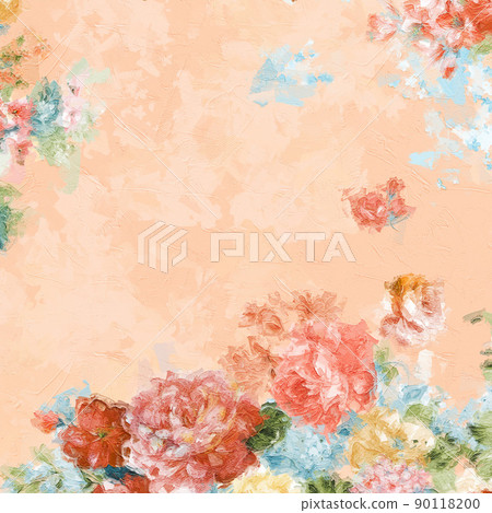Beautiful oil painting flower illustration Beautiful oil painting flower illustration 90118200
