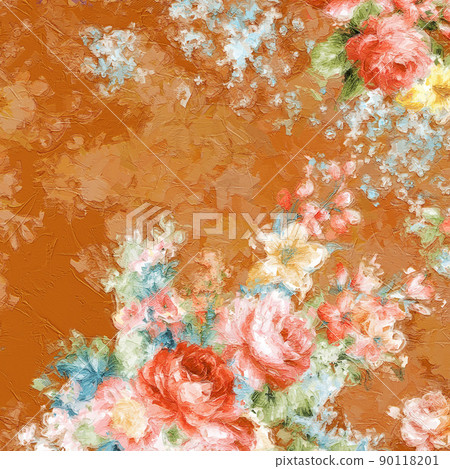 Beautiful oil painting flower illustration Beautiful oil painting flower illustration 90118201