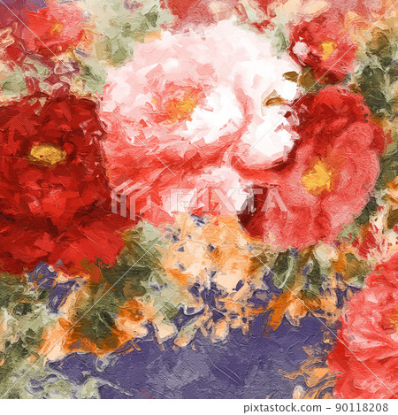 Beautiful oil painting flower illustration Beautiful oil painting flower illustration 90118208
