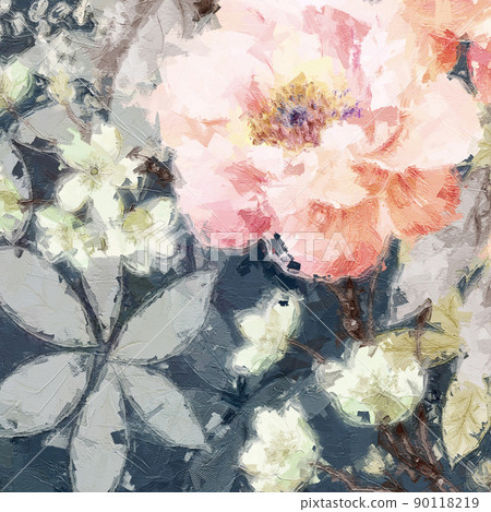 Beautiful oil painting flower illustration Beautiful oil painting flower illustration 90118219