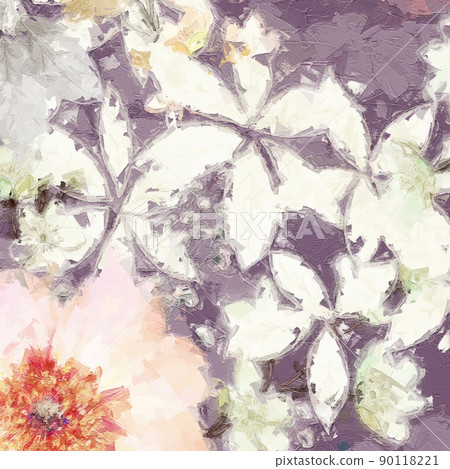 Beautiful oil painting flower illustration Beautiful oil painting flower illustration 90118221