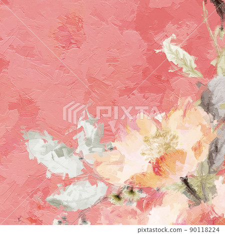 Beautiful oil painting flower illustration Beautiful oil painting flower illustration 90118224