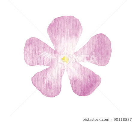Illustration material: Periwinkle hand-painted with watercolors (vine daily grass) 90118887