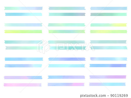 Early summer gradation, blue, green, purple, pink masking tape in various pale colors Early summer gradation, blue, green, purple, pink masking tape in various pale colors 90119269