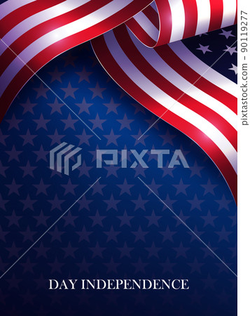 Composition with wavy USA flag, the national symbol of America Composition with wavy USA flag, the national symbol of America 90119277