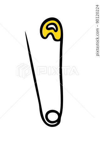 Pin doodle Hand made needlework Vector illustration on white background Pin doodle Hand made needlework Vector illustration on white background 90120224
