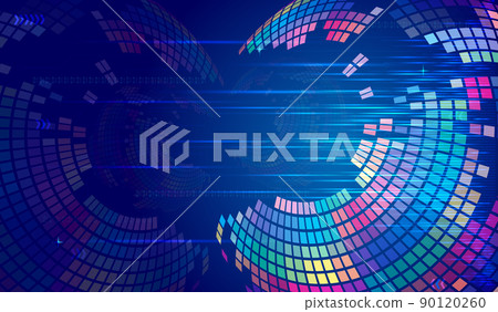 Colorful rotating color blocks sci-fi science and technology scene background 90120260