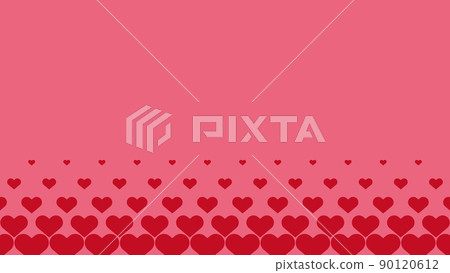 Gradation of pink and red hearts 16: 9 90120612