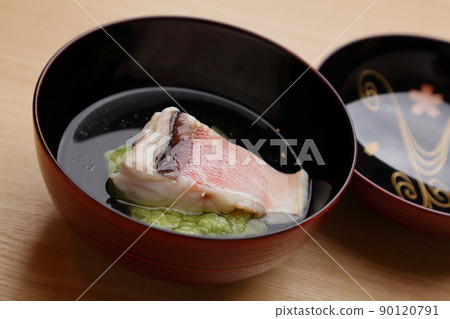 Japanese dish, sea bream soup Japanese dish, sea bream soup 90120791