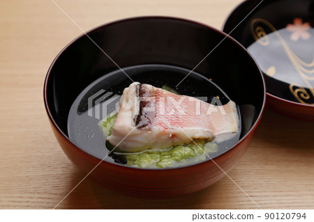 Japanese dish, sea bream soup Japanese dish, sea bream soup 90120794