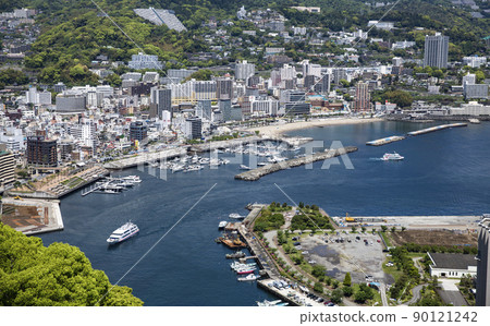 Overlooking Atami city from the observation deck of Atami Castle 90121242