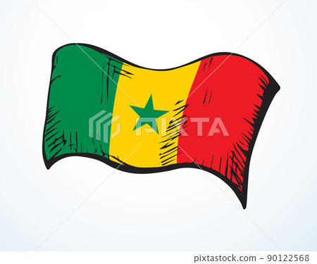 Flag of Senegal. Vector drawing icon Flag of Senegal. Vector drawing icon 90122568