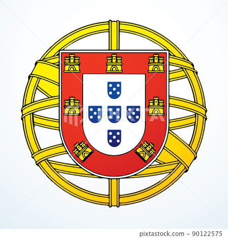 Symbol from the fag of Portugal. Vector drawing sign 90122575