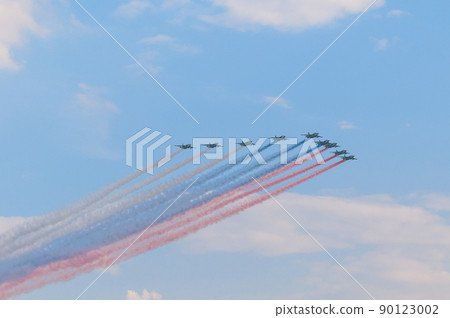 Russian Air Force Sukhoi Su-25 Color Smoke (Russian Flag) Russian Air Force Sukhoi Su-25 Color Smoke (Russian Flag) 90123002