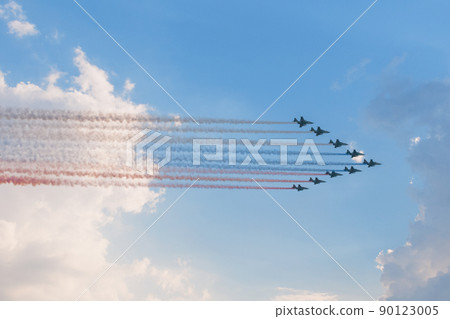 Russian Air Force Sukhoi Su-25 Color Smoke (Russian Flag) Russian Air Force Sukhoi Su-25 Color Smoke (Russian Flag) 90123005