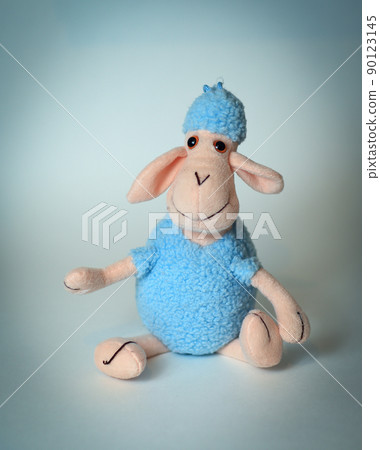 funny soft toy sheep.isolated on white background funny soft toy sheep.isolated on white background 90123145