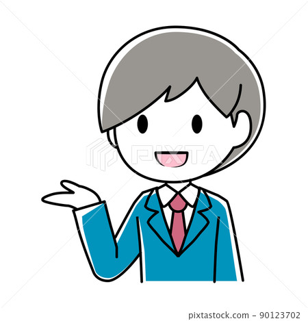 舉起右手的男人的插圖 舉起右手的男人的插圖 90123702