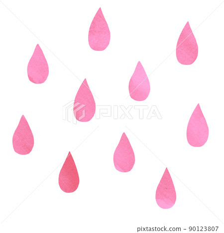 Watercolor material rain pink hand-painted Watercolor material rain pink hand-painted 90123807