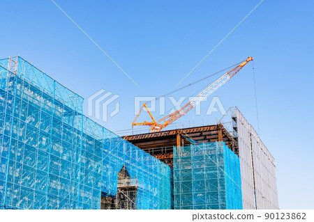 Construction site of skyscrapers 90123862
