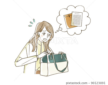 A woman looking for important documents A woman looking for important documents 90123891