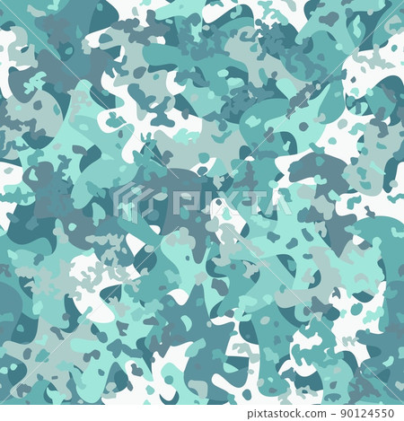 Abstract seamless pattern with arctic blue colored chaotic squares background 90124550