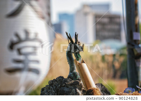 Shinobazu Pond Bentendo 的 Chozuya Dragon 在東京上野公園 90124828