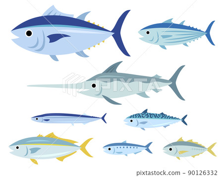 Fish illustration set 90126332