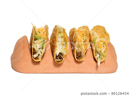 Terracotta Taco Holder With Four Crunchy Tacos Terracotta Taco Holder With Four Crunchy Tacos 90126434