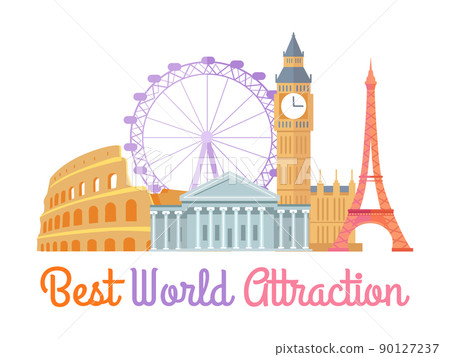 Best World Attraction Poster Vector Illustration Best World Attraction Poster Vector Illustration 90127237