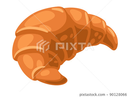 Illustration of fresh croissant. Image for bakeries and groceries. 90128066
