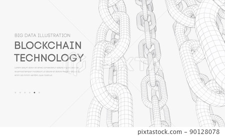 Blockchain digital technology. Big data vector background. Cryptocurrency technology vector background. 90128078