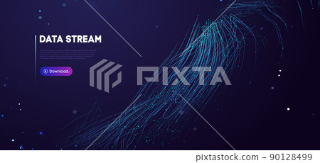 Abstract purple data stream. Abstract digital background cloud technology. Big Data Technology vector illustration. Abstract purple data stream. Abstract digital background cloud technology. Big Data Technology vector illustration. 90128499