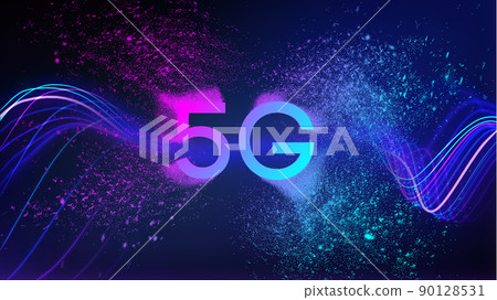 5g network technology background. Vector 5g data transfer concept. EPS 10 5g network technology background. Vector 5g data transfer concept. EPS 10 90128531