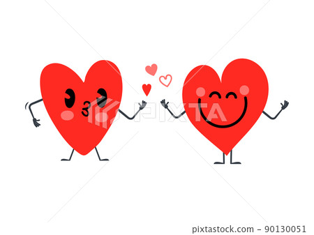Heart emozione, red hearts couple fall in love Heart emozione, red hearts couple fall in love 90130051
