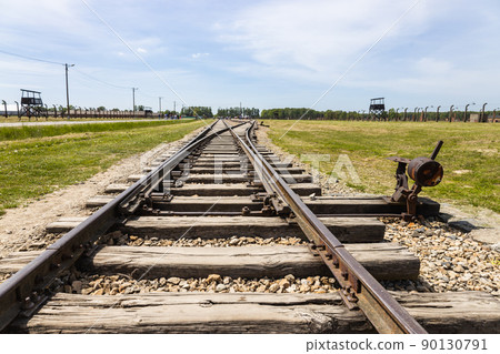 Stable access with tracks to the Auschwitz-Birkenau concentration camp Stable access with tracks to the Auschwitz-Birkenau concentration camp 90130791