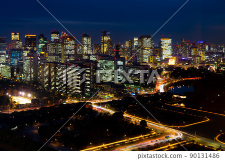 Tokyo night view Kasumigaseki Diet Building Tokyo night view Kasumigaseki Diet Building 90131486
