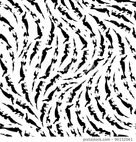 Stock seamless black and white vector zebra skin pattern.Abstract torn stripes black seamless texture. Stock seamless black and white vector zebra skin pattern.Abstract torn stripes black seamless texture. 90132061