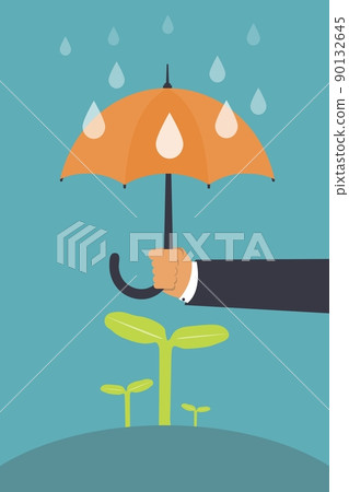 受保護的幼苗，無望的未來概念創造 90132645